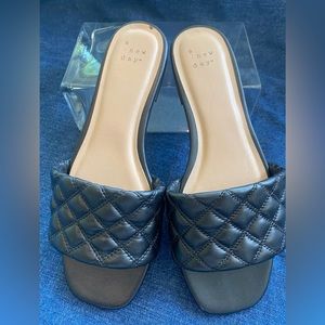 A New Day Sandals - Black.  Like new, worn only 1 time